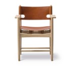 Fredericia- The Spanish dinning Chair, såpet eik/cognac sete thumbnail