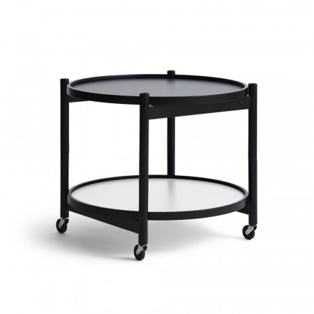 Brdr. Krüger - Tray Table - 60cm - Black Painted Beech SORT/ HVIT BRETT