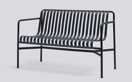 Hay  - Palissade / dining bench armrest, sort