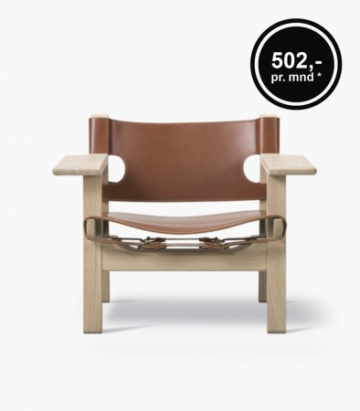 Fredericia- The Spanish Chair, såpe eik / cognac.
